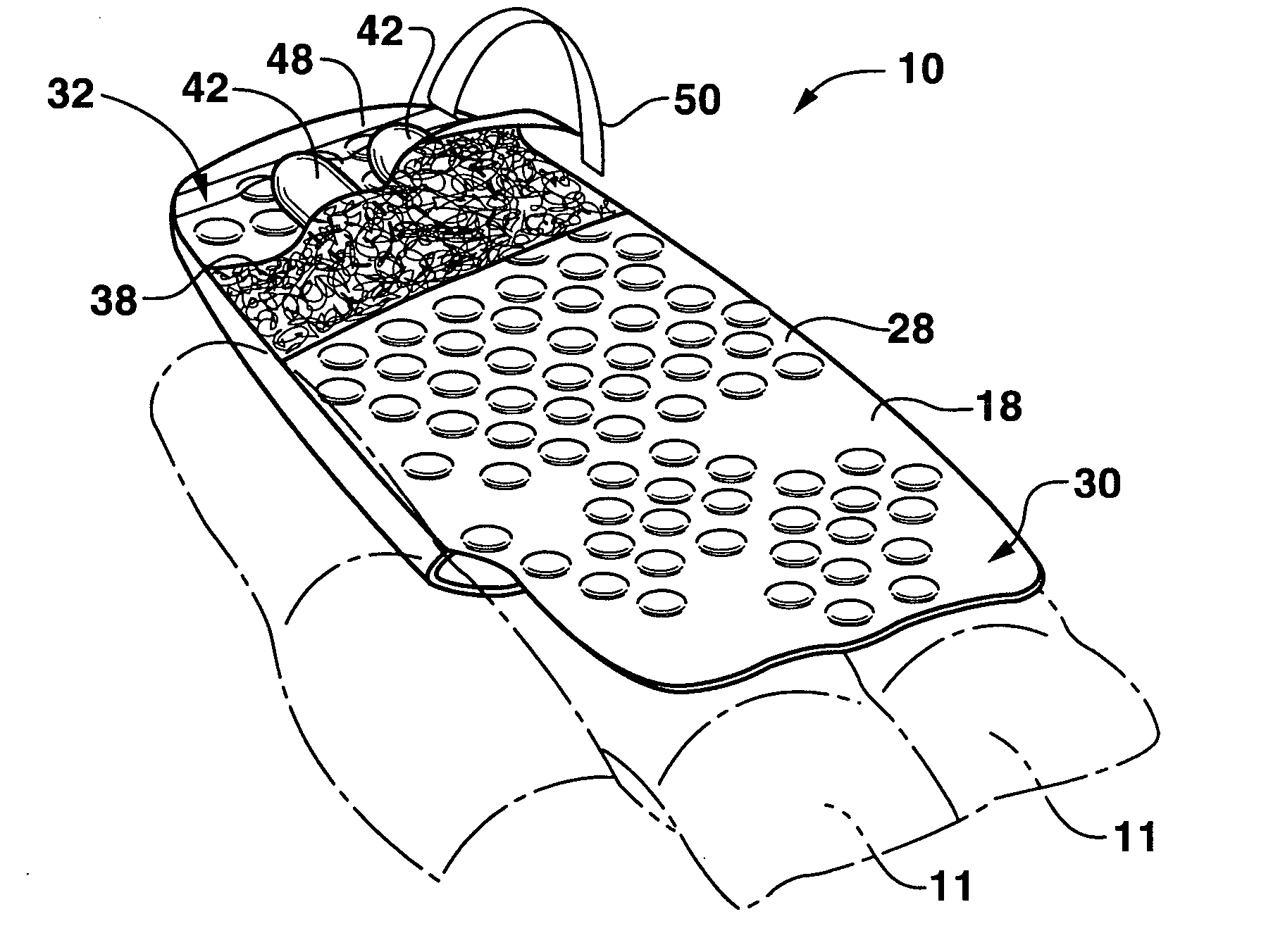 Disposable wipe with liquid storage and application system