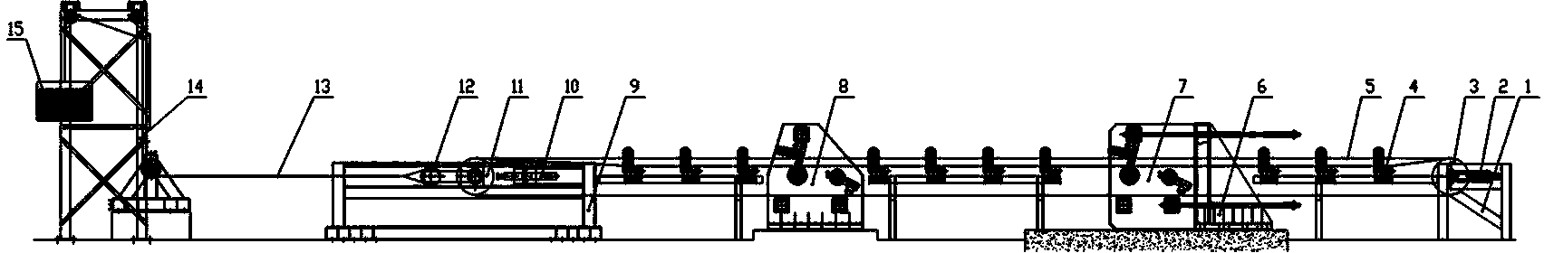 Broken-belt catching device comprehensive performance safety test system with buffer device