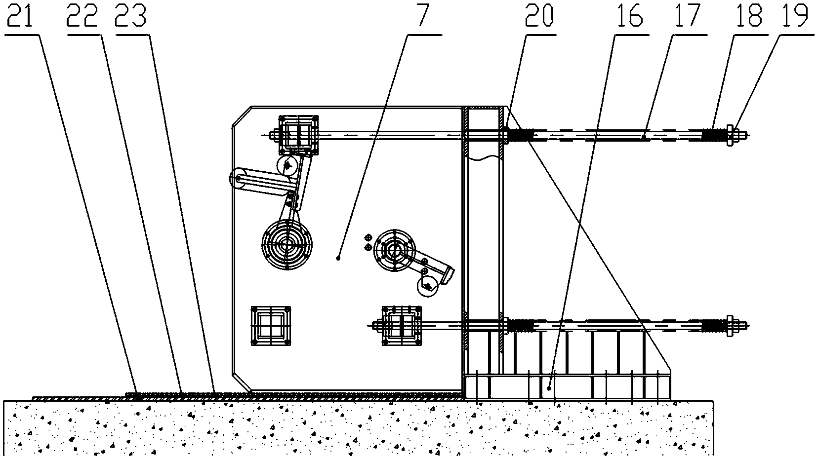 Broken-belt catching device comprehensive performance safety test system with buffer device