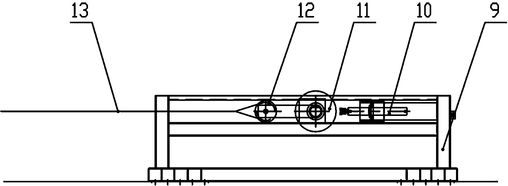 Broken-belt catching device comprehensive performance safety test system with buffer device