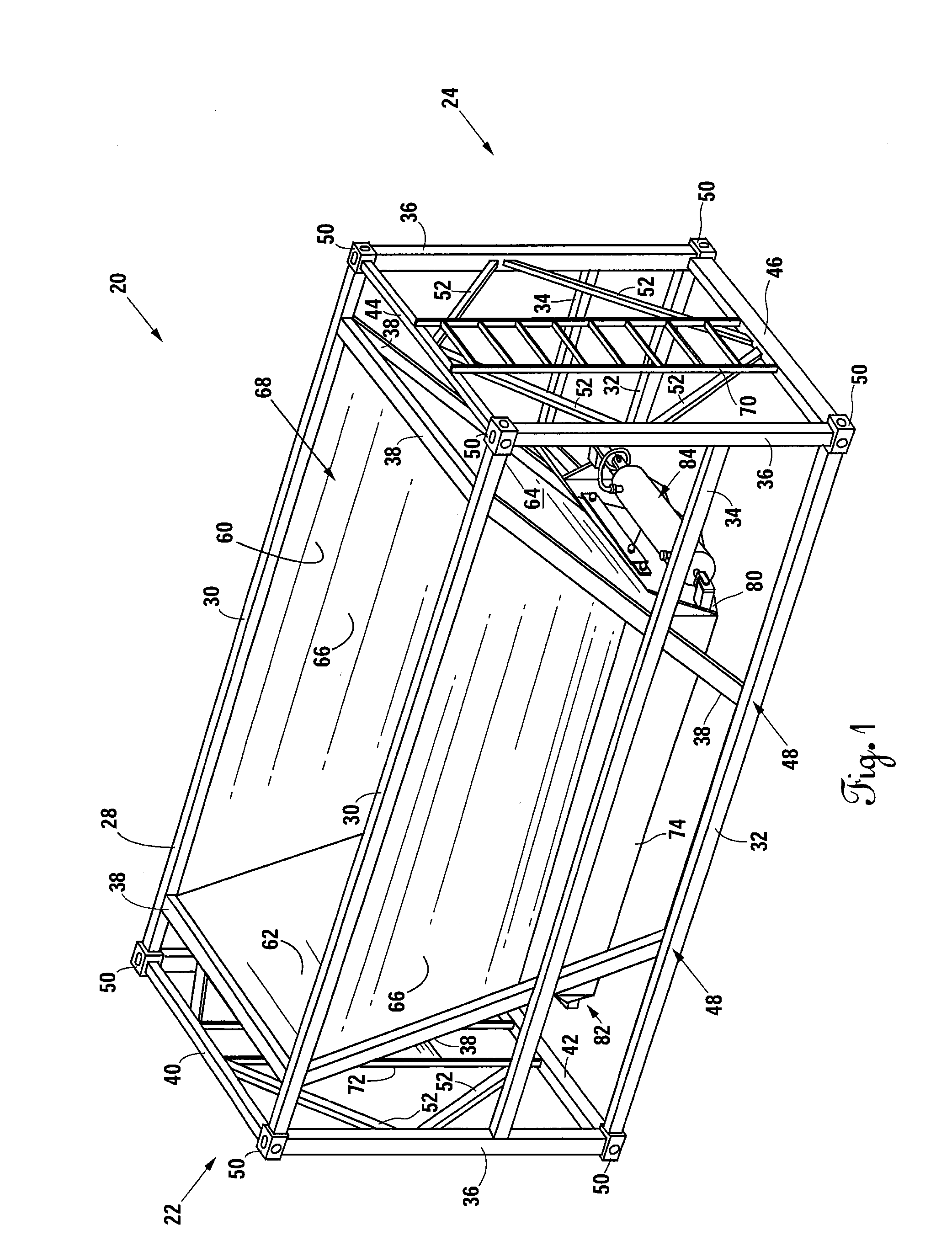 Belly-Dump Intermodal Cargo Container