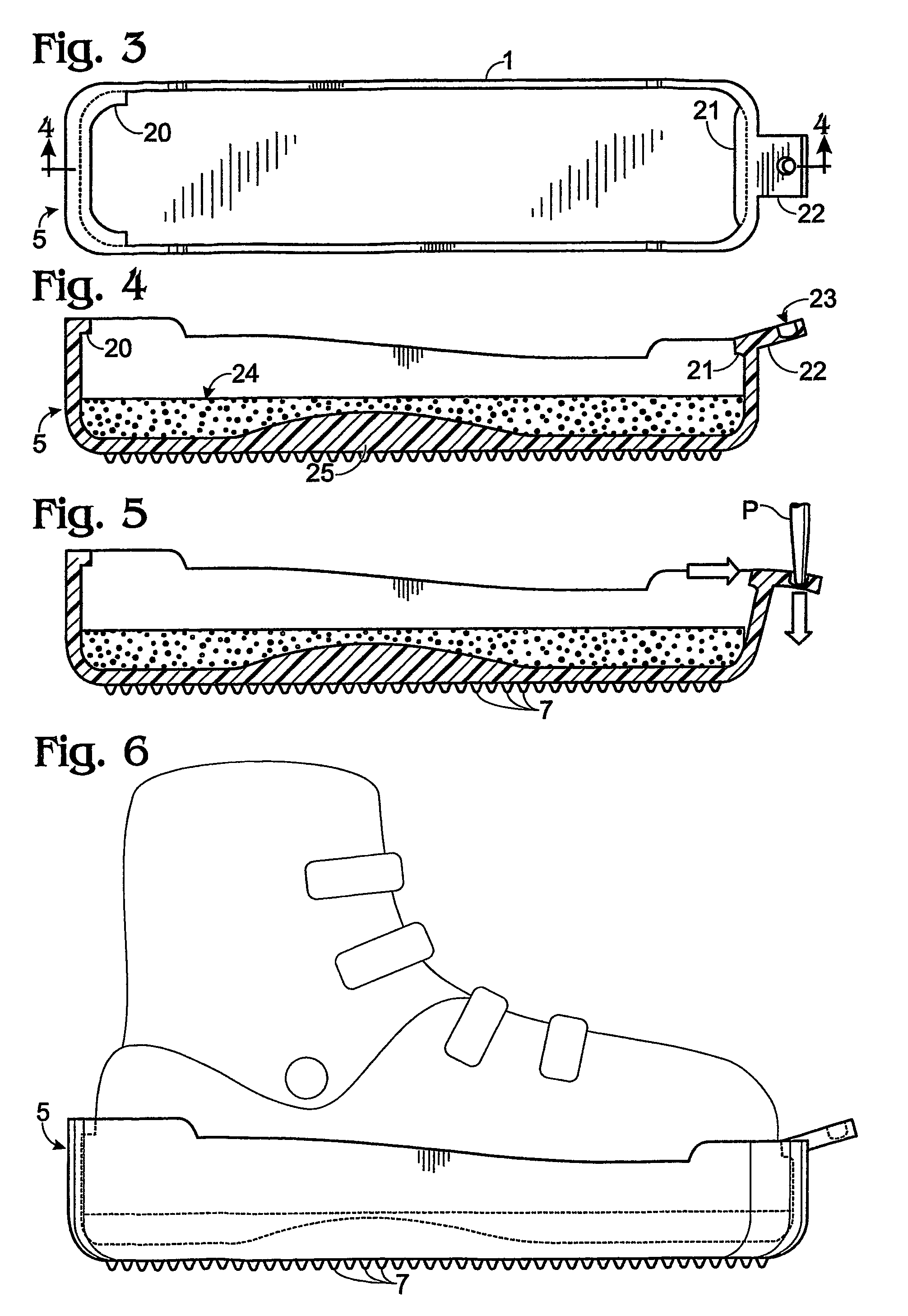 Apparatus facilitating walking in ski boots