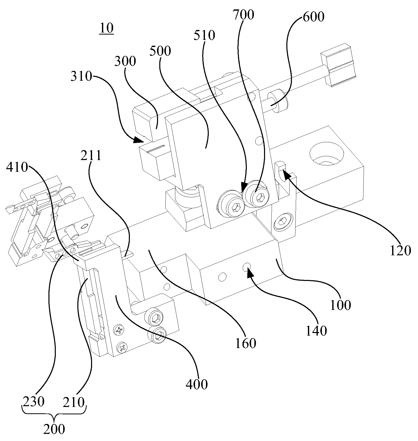 Four-line test probe device and application method thereof