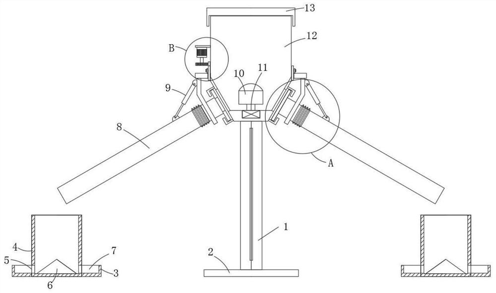 Efficient, environment-friendly and economical feeding device for free-ranging of free-range chickens