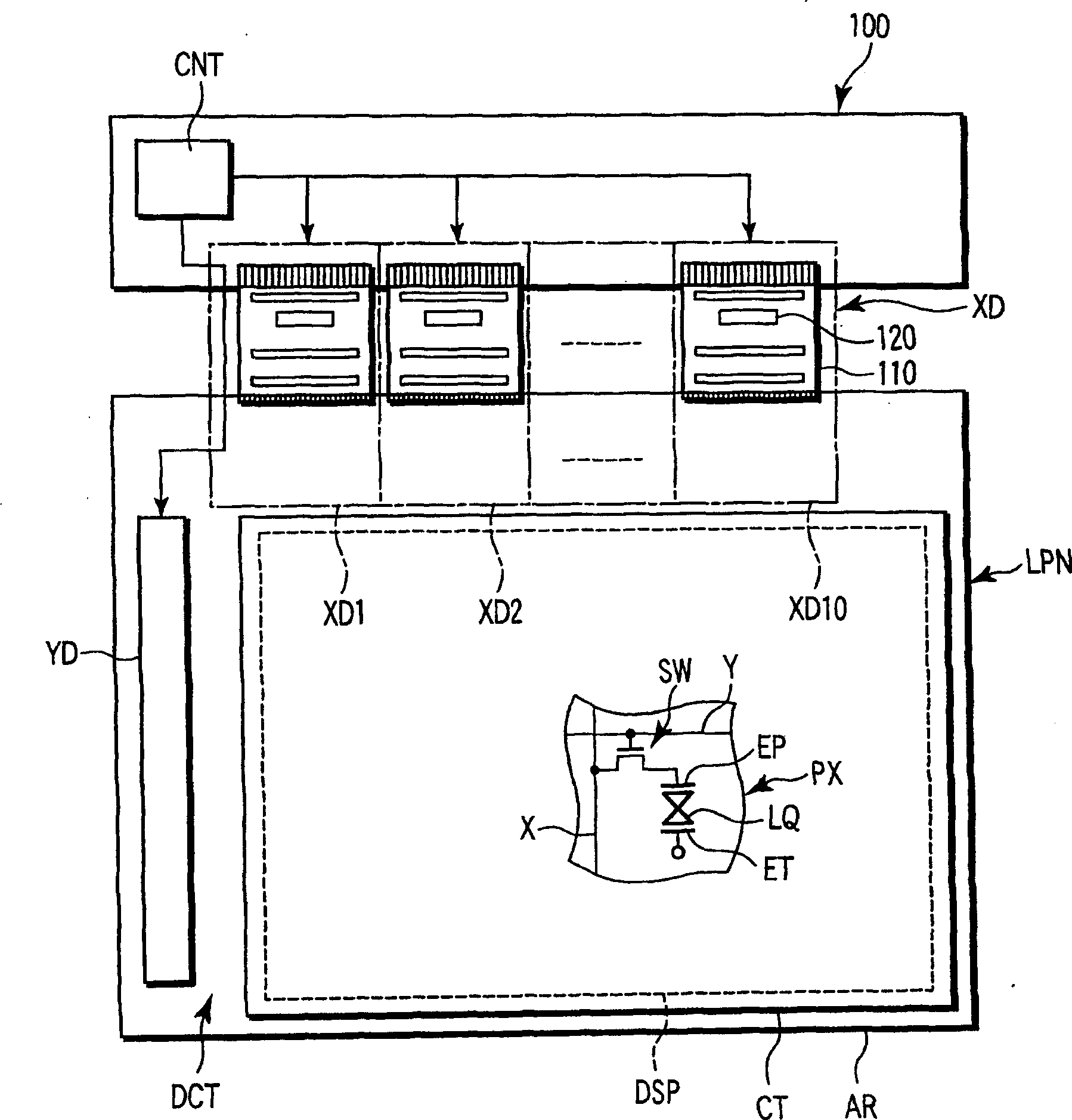 Array substrate for display device and display device