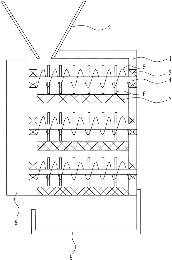 Multi-stage crushing device for computer case