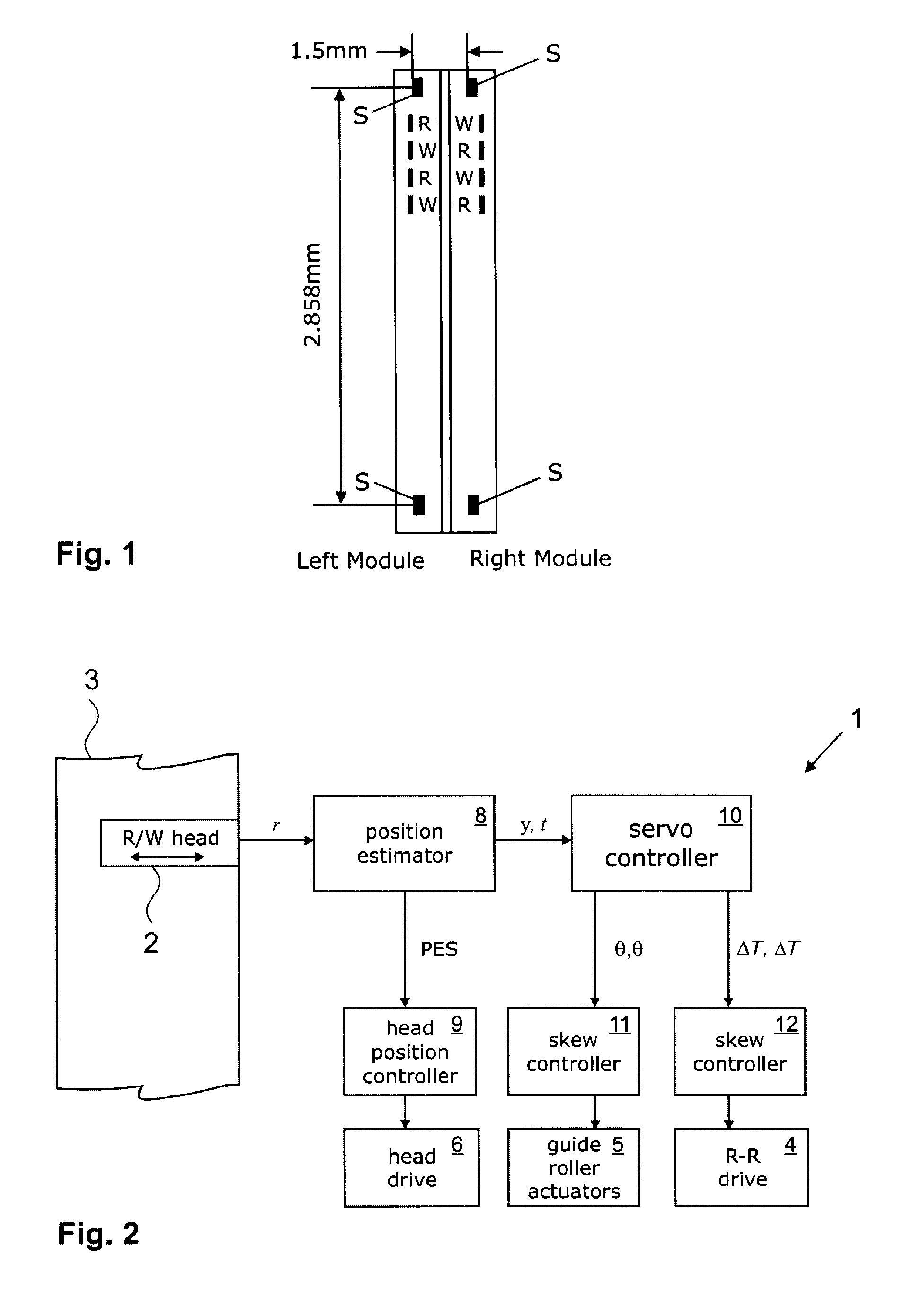 Servo control in tape drives