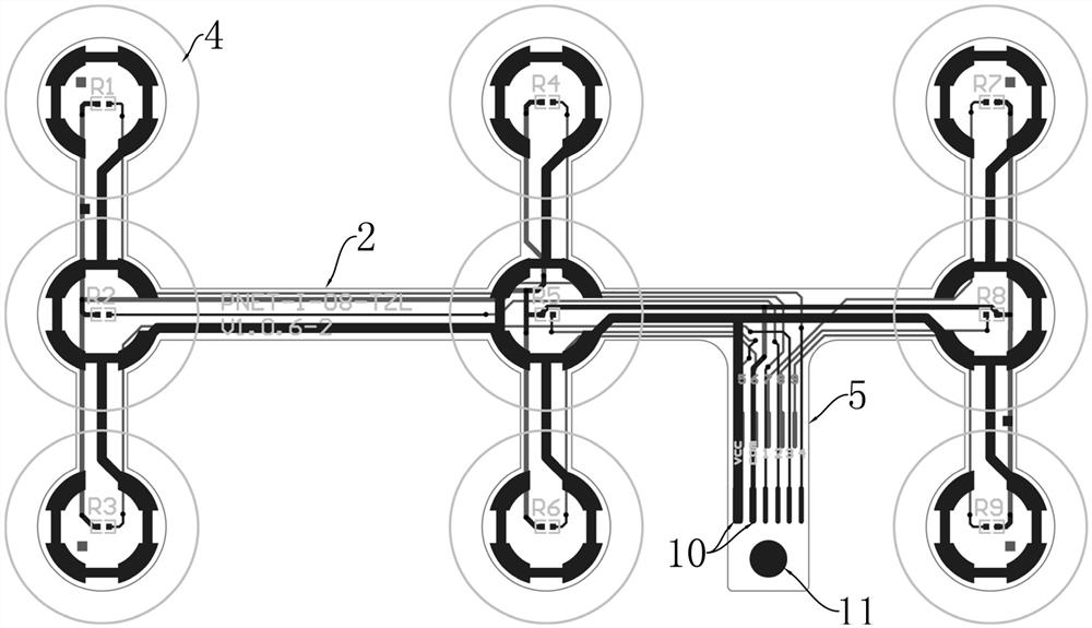 Flexible circuit board patch cord structure and electrode patch for treating tumors in electric field