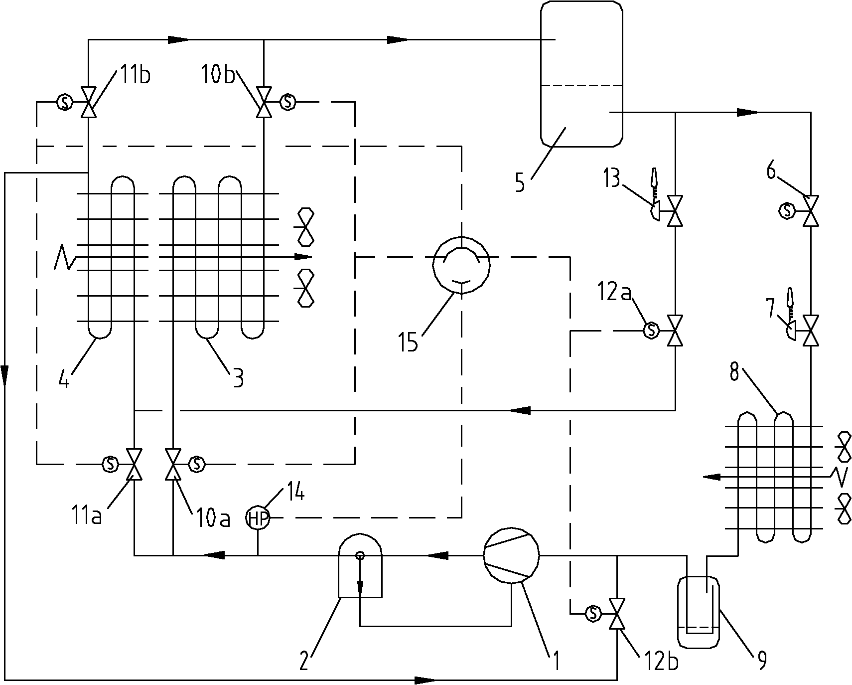 Condensation temperature-adjusting refrigeration system