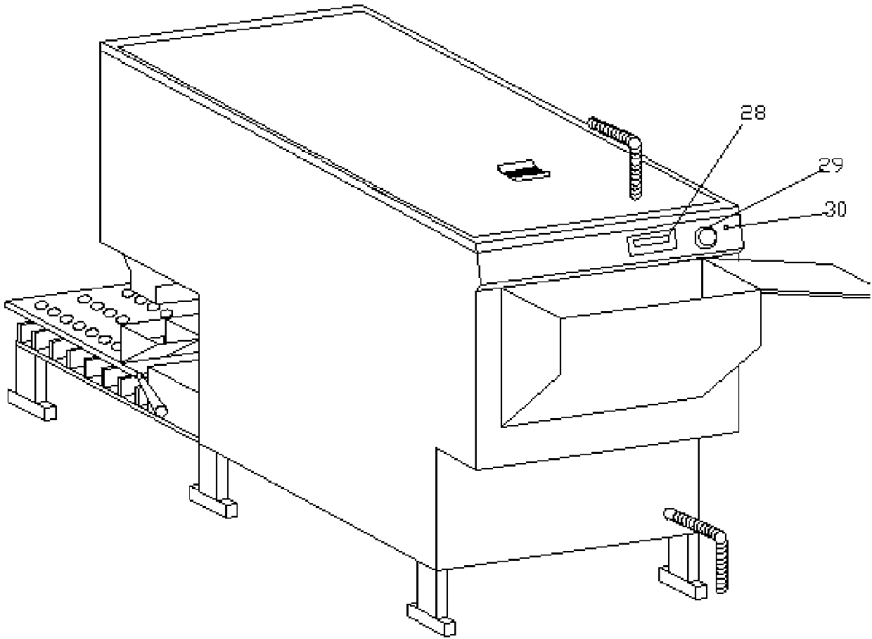 Full-automatic plastic toy building block particle cleaning device