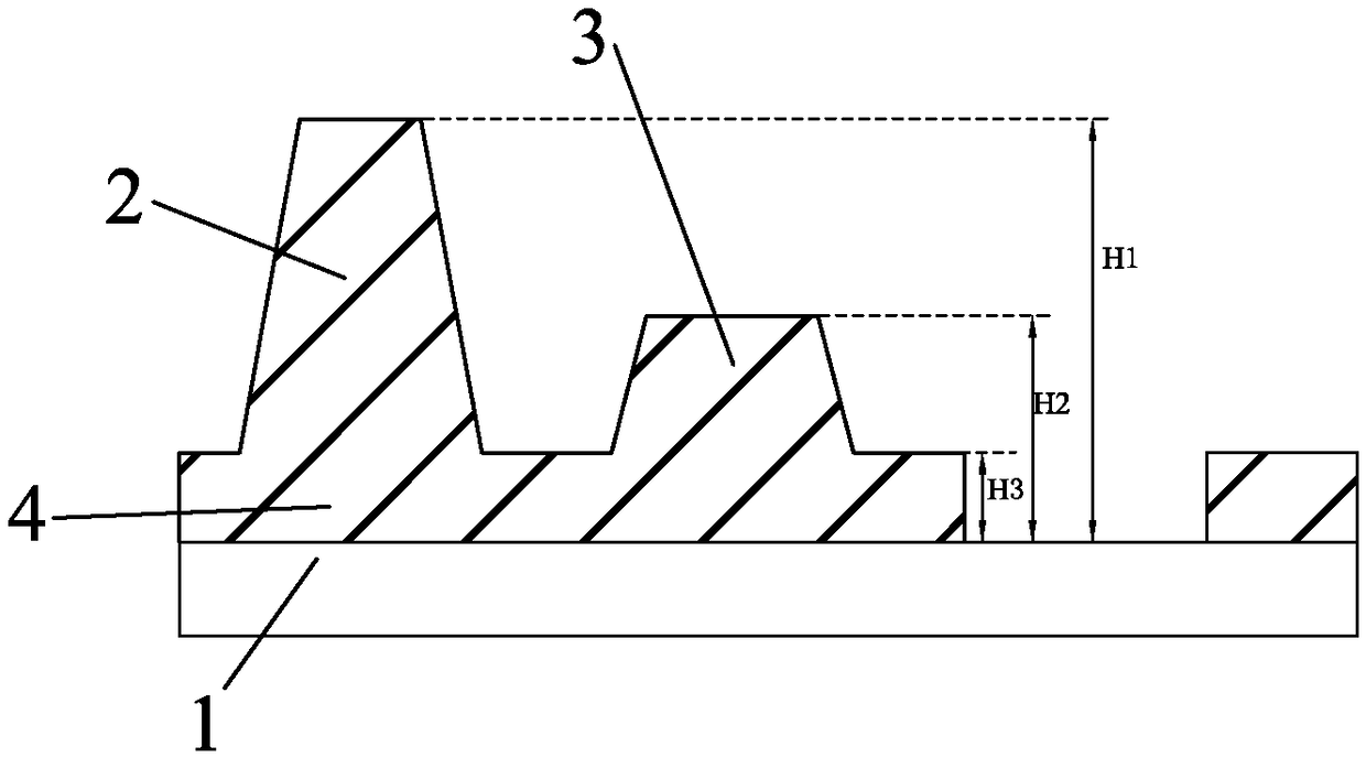 Photomask used for preparing liner-type BPS and liquid crystal display panel