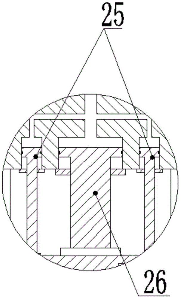 Downward-pushing magnetic material wet forming hydraulic machine and use method thereof