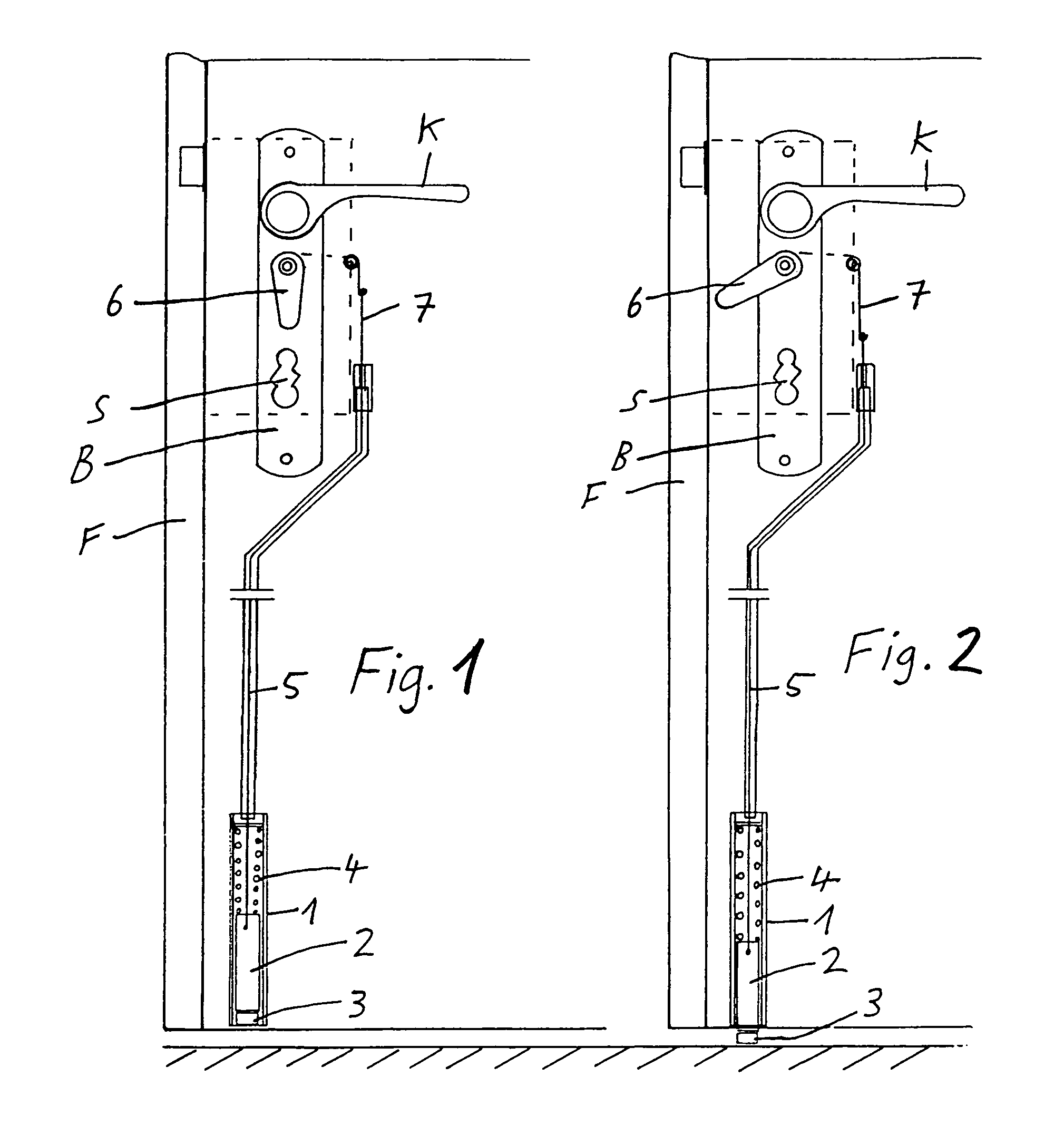 Door panel integrated door stopper with operating mechanism integrated into the door lock housing