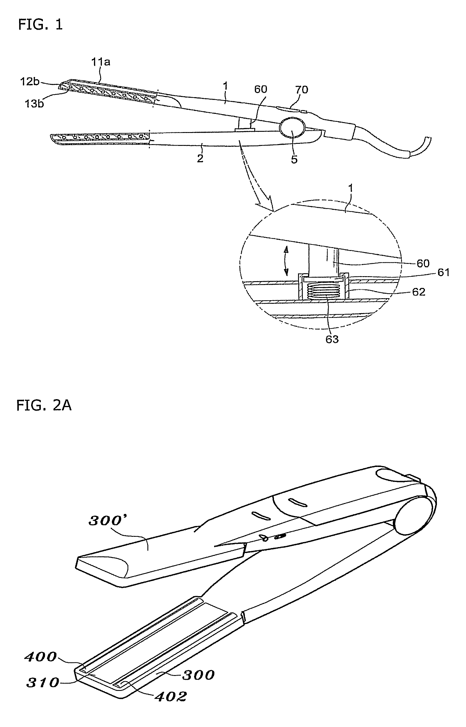 Hair iron having buffer member