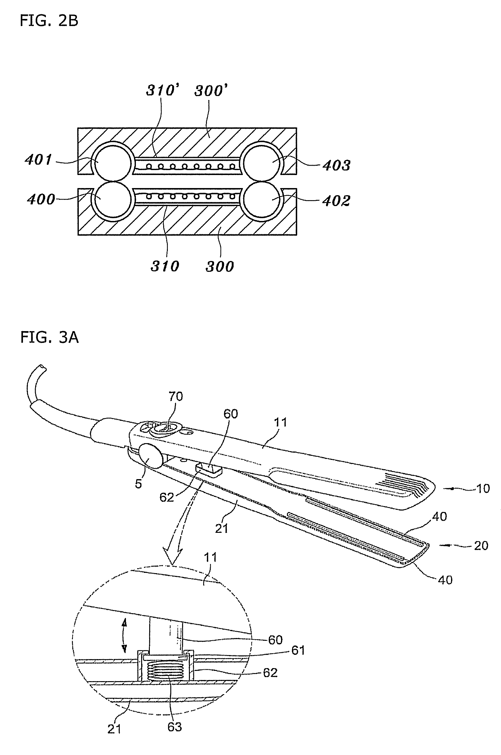 Hair iron having buffer member