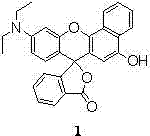 Xanthene fluorescent dye with biofilm permeability potential and preparation method thereof