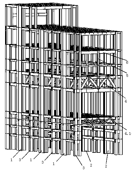 Lateral bunker bay structure of large-scale thermal power plant