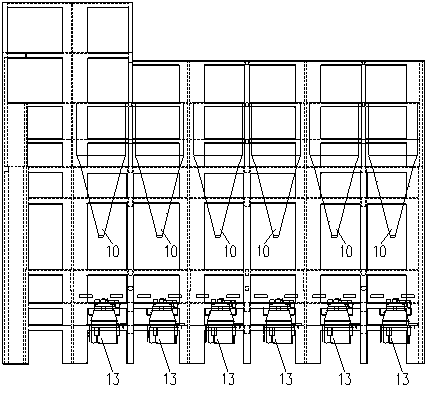 Lateral bunker bay structure of large-scale thermal power plant