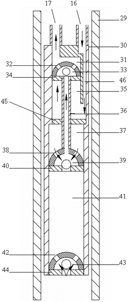 Underground hydraulic piston pump