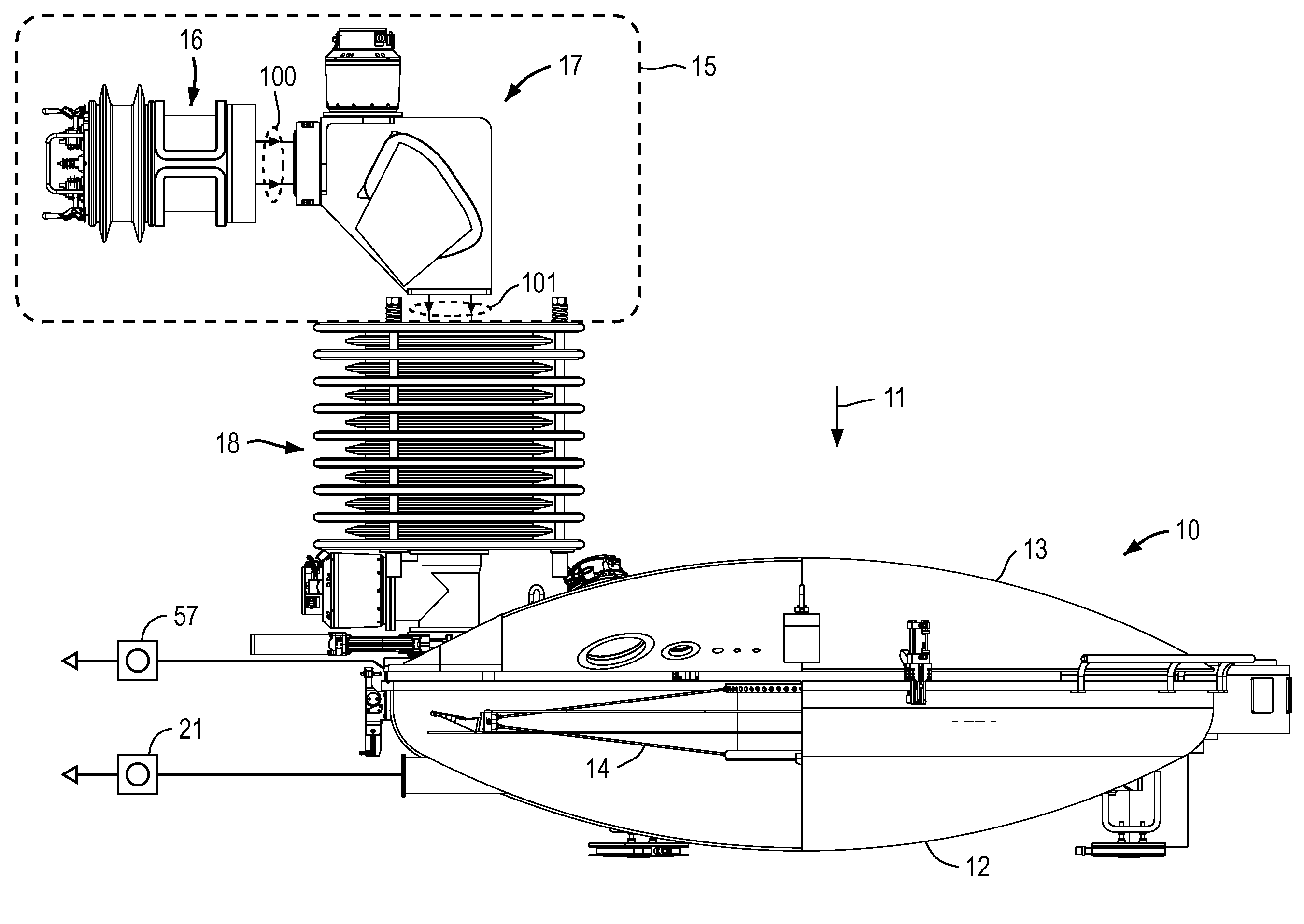 Ion source assembly for ion implantation apparatus and a method of generating ions therein