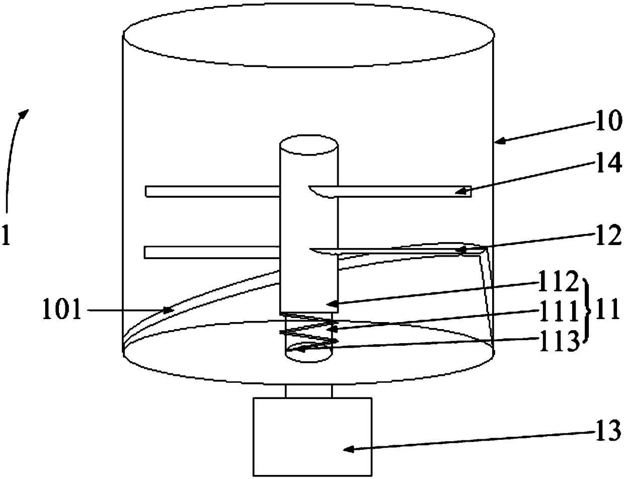 Material drying device and cooking machine