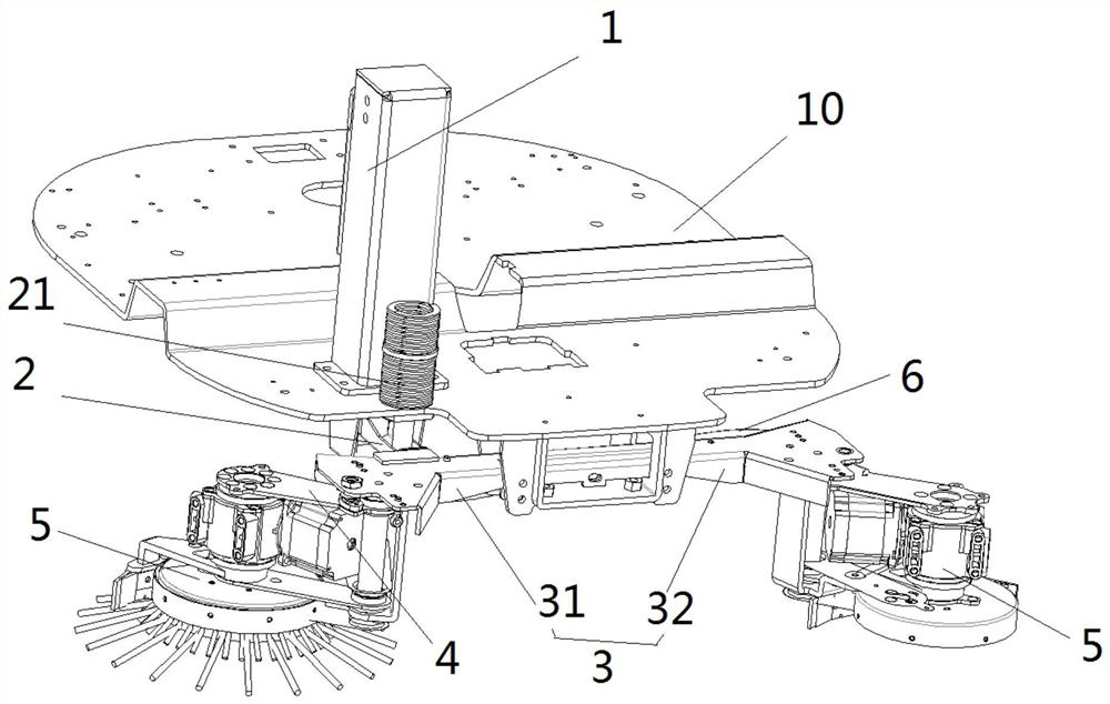 A side brush device and a cleaning robot