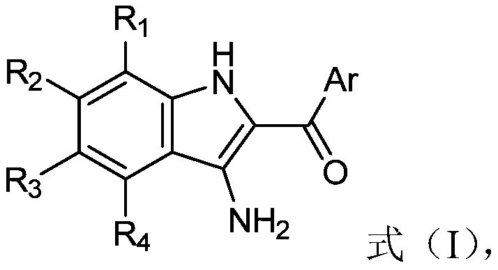 Preparation method and application of 2-acyl-3-aminoindole compounds