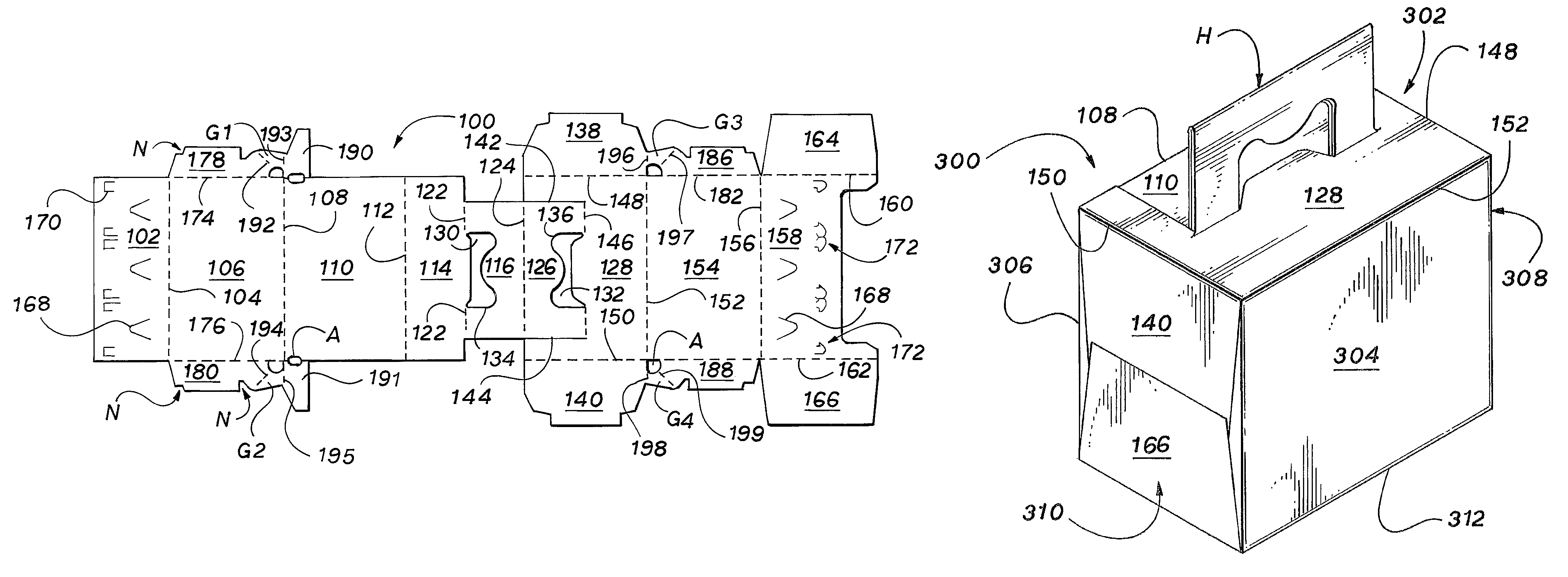 Carton with upright handle and multi-ply reinforced top wall