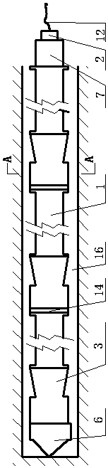 A multi-point wall-attached three-dimensional mining stress monitoring device and method for the whole section of a deep borehole