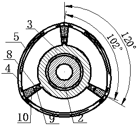 A multi-point wall-attached three-dimensional mining stress monitoring device and method for the whole section of a deep borehole