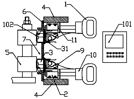 The real-time monitoring system of the electrified detachable collector device of the generator