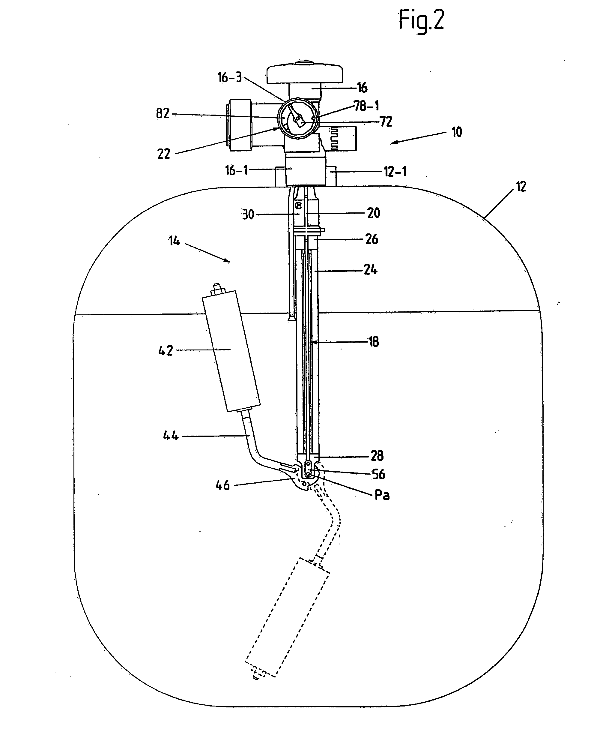 Tap assembly for a liquid vessel having an overfill protection device and a float controlled magnetic level gauge