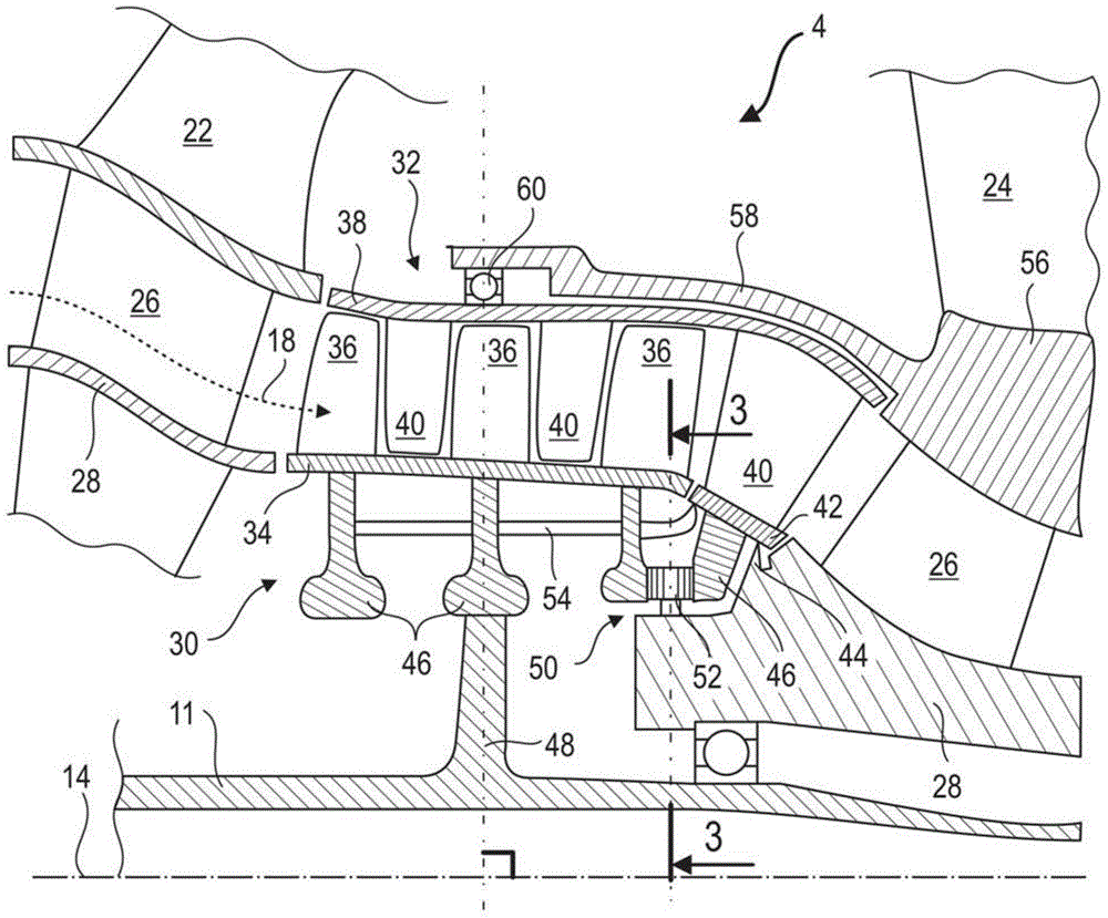 Compressor For An Axial Turbine Engine With Double Contra-Rotating Rotors