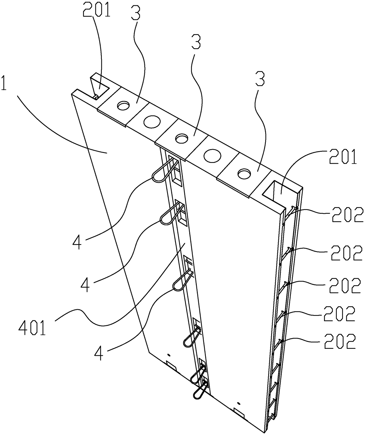 Prefabricated wall body, prefabricated house construction and construction method