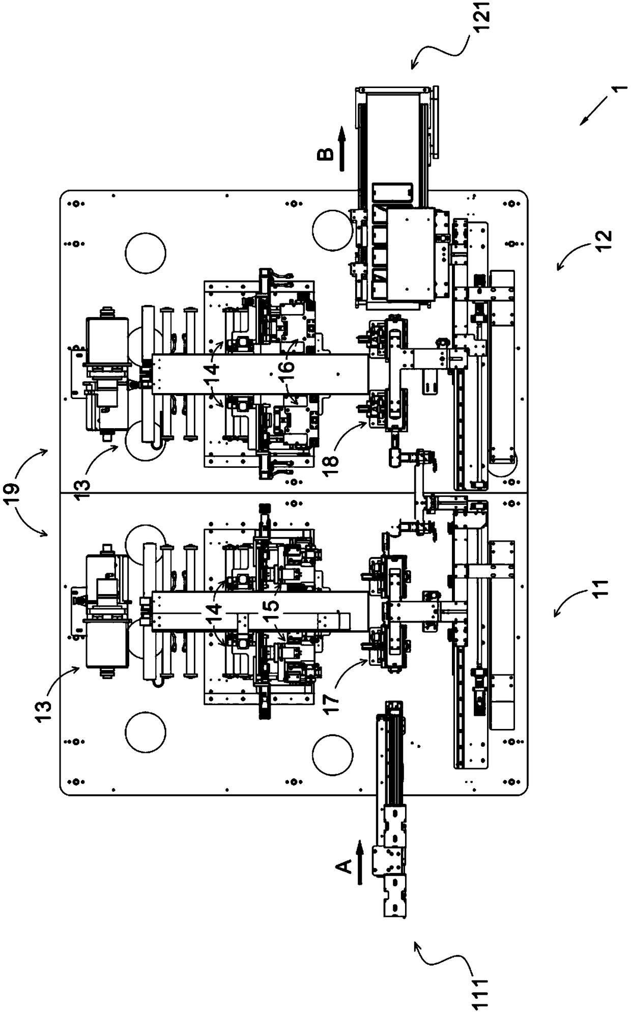 Full-automatic film coating assembly line for 3D curved glass and film coating method of full-automatic film coating assembly line