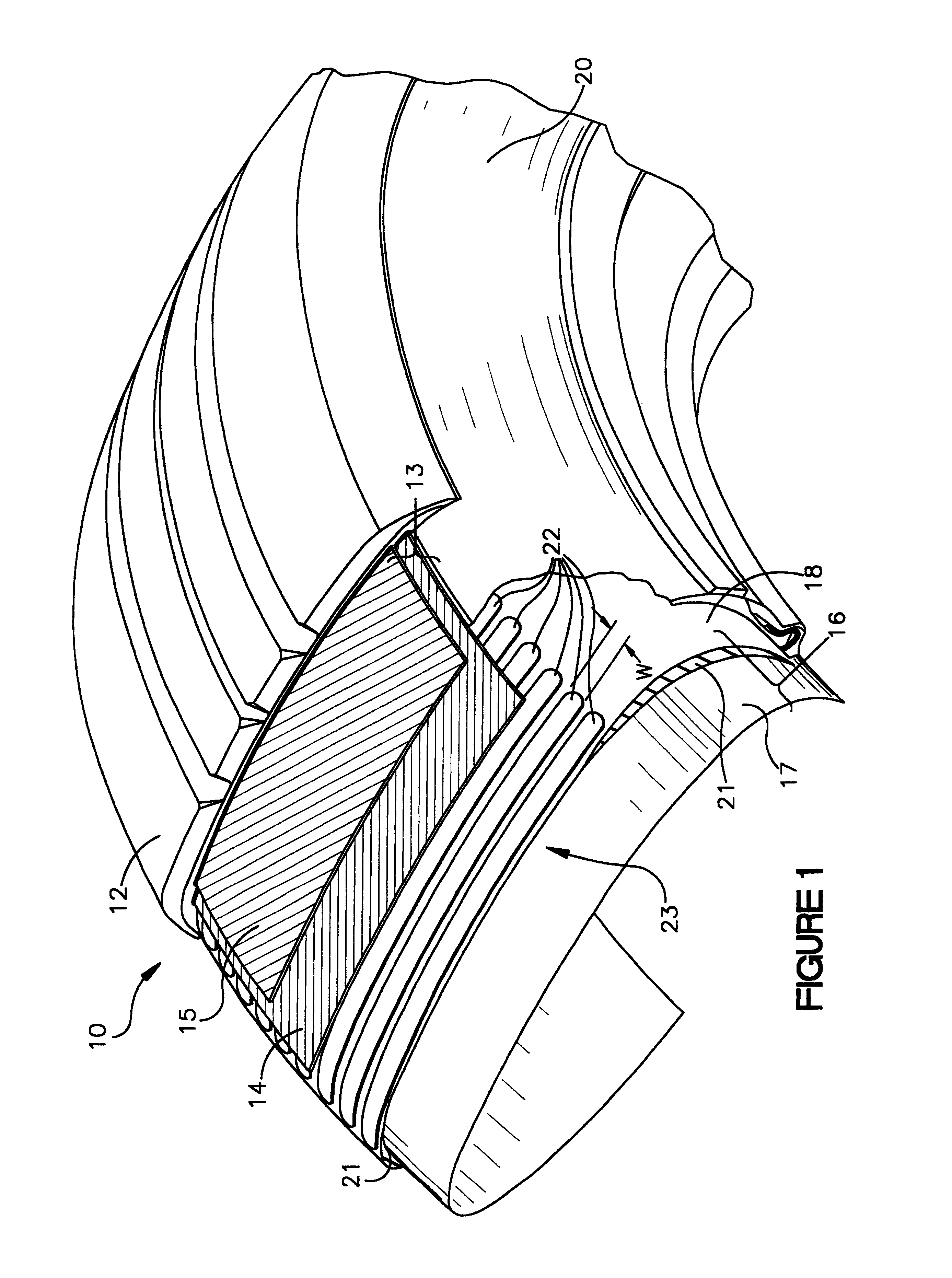 Tread stiffening support ribs for runflat tire