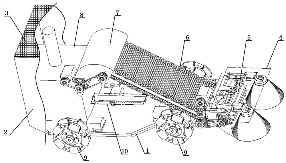 Solar fallen leaf cleaning vehicle based on Mecanum wheels