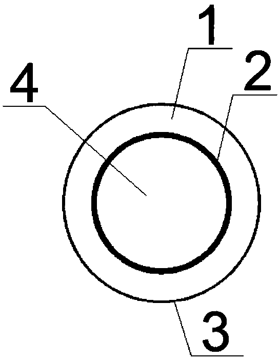 Imitated bamboo recombinant bamboo column and preparation method thereof