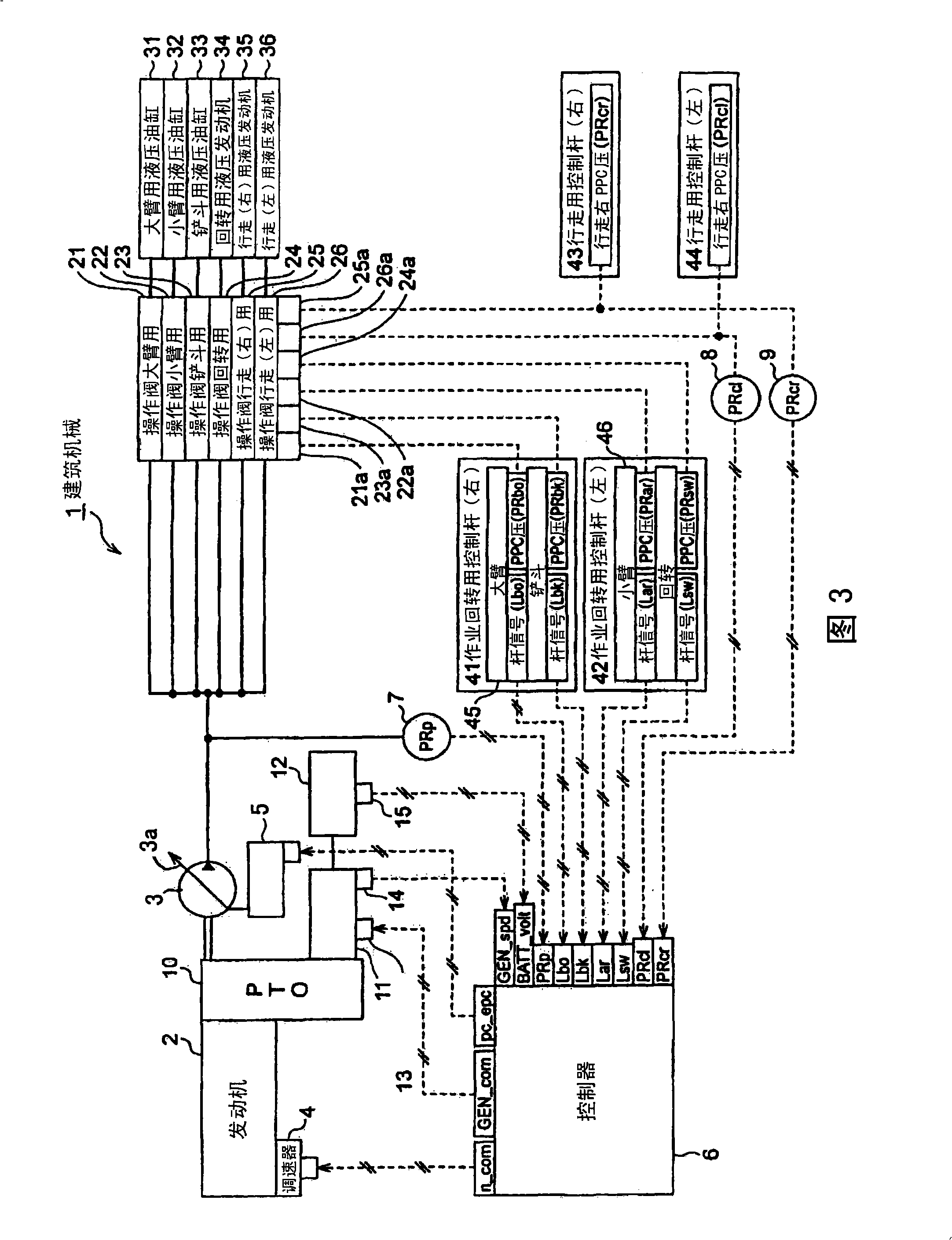 Engine controller, controller of engine and hydraulic pump, and engine, hydraulic pump and controller of generator motor