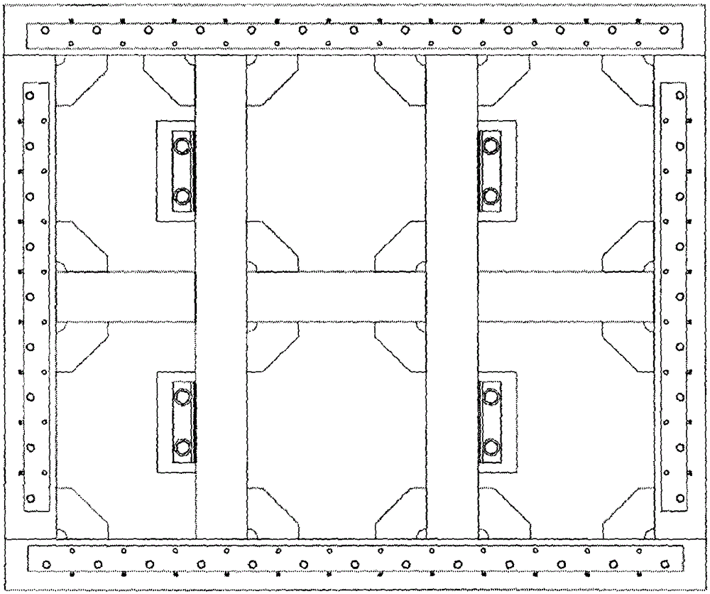 Clamp for vibration testing of square plate simply supported on four sides