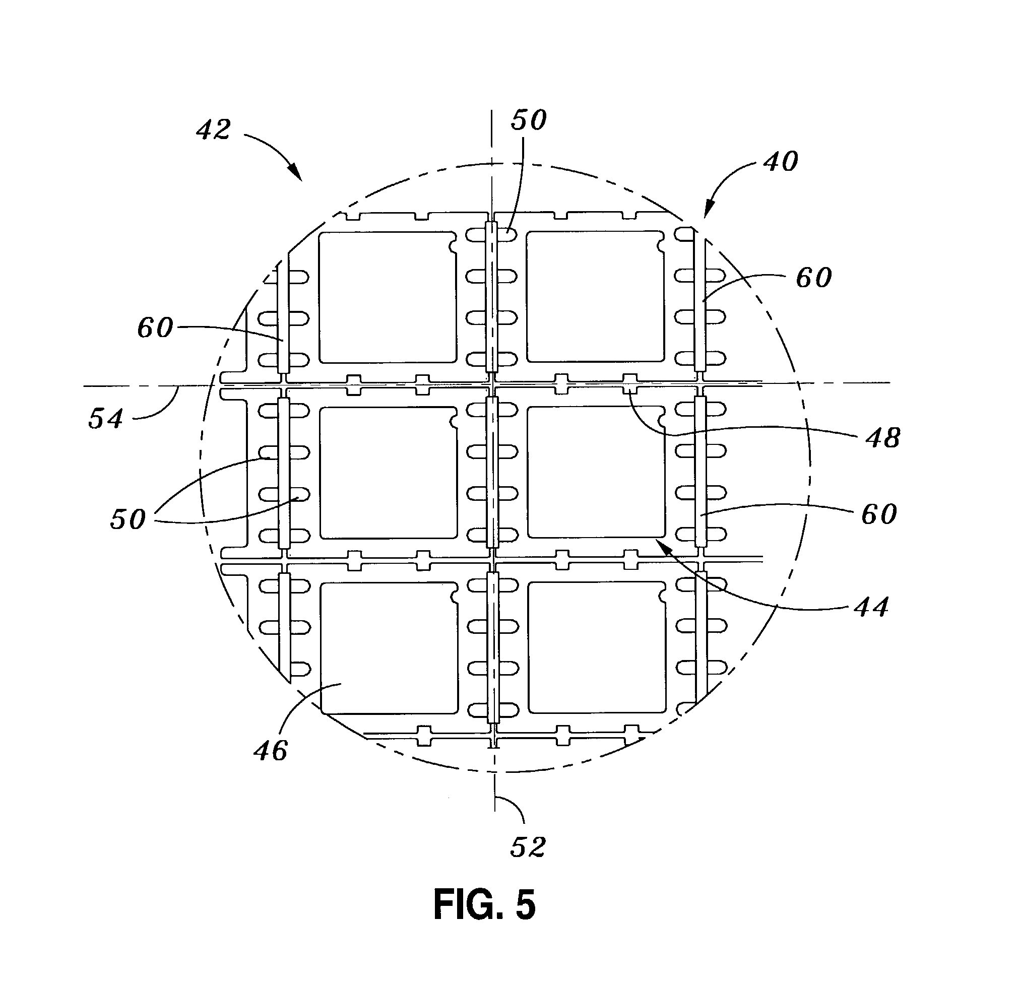 Leadframe strip having enhanced testability