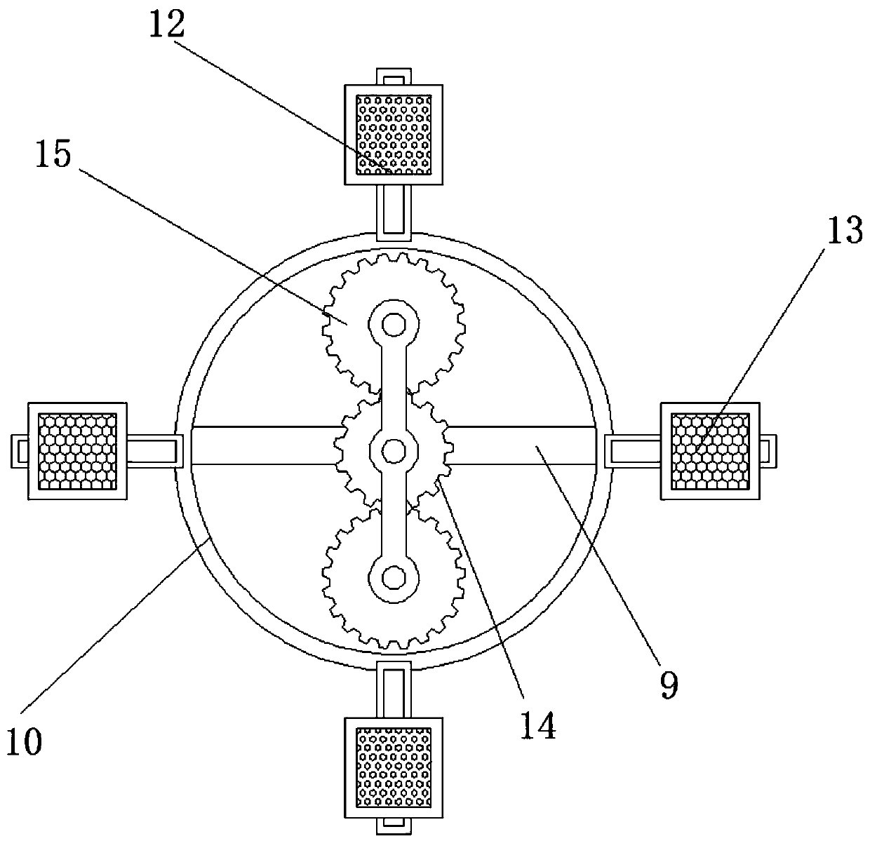 A sandblasting heat treatment device