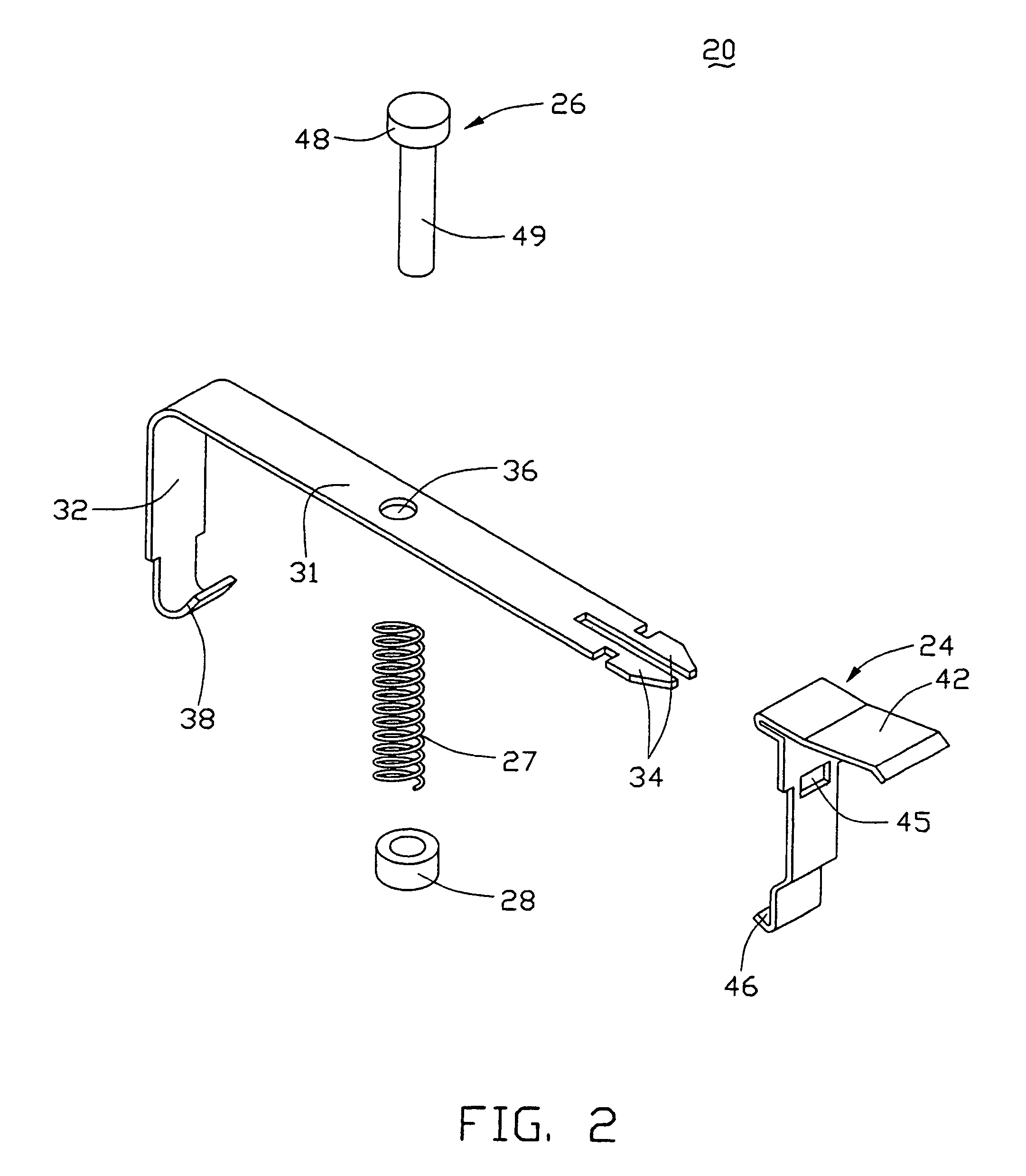 Heat sink clip with pressing post