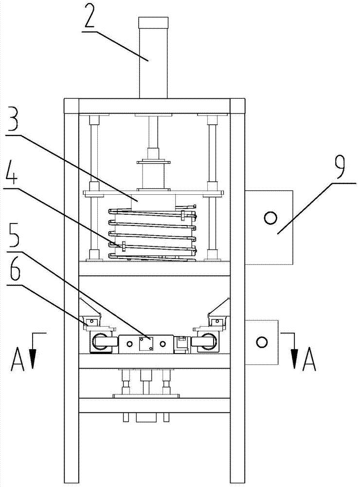 Casting and welding mechanism of storage battery casting and welding machine