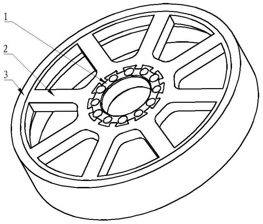 A kind of lightweight composite material momentum flywheel for satellite and its preparation method