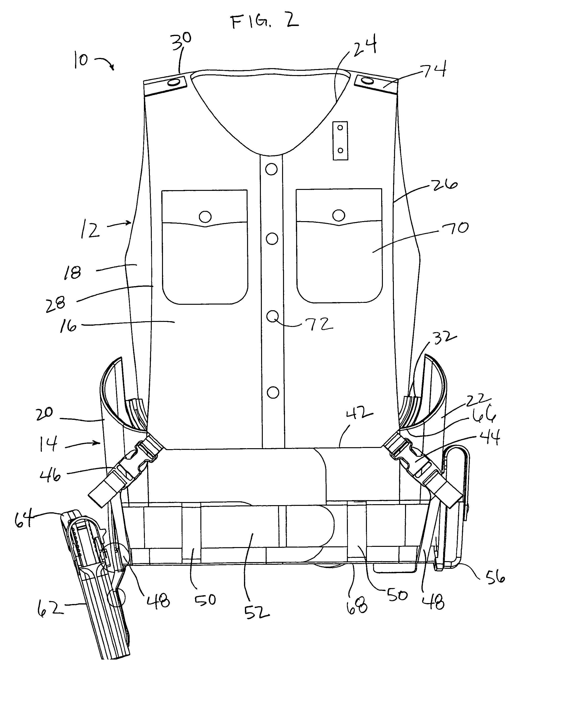 Articulated body armor/duty gear support vest