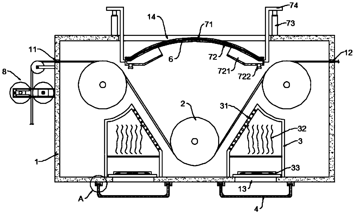 Fabric drying device for textile industry