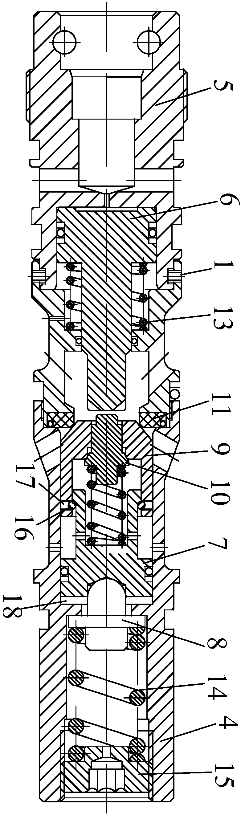 Valve element assembly of pilot-controlled check valve