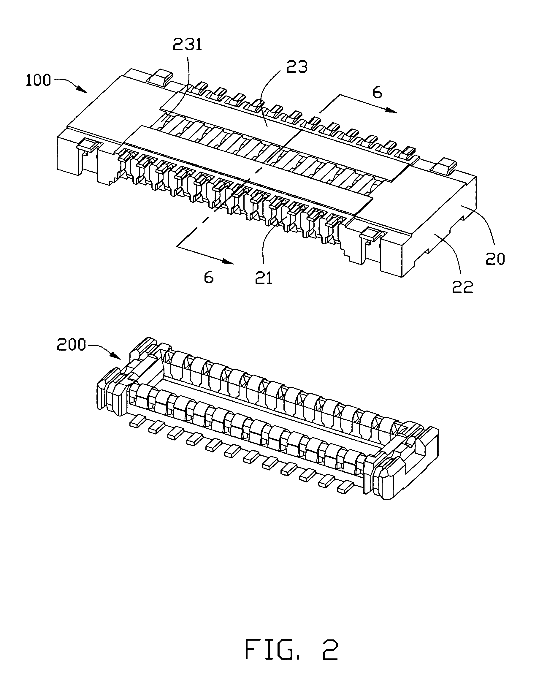 Electrical connector with improved housing background of the invention