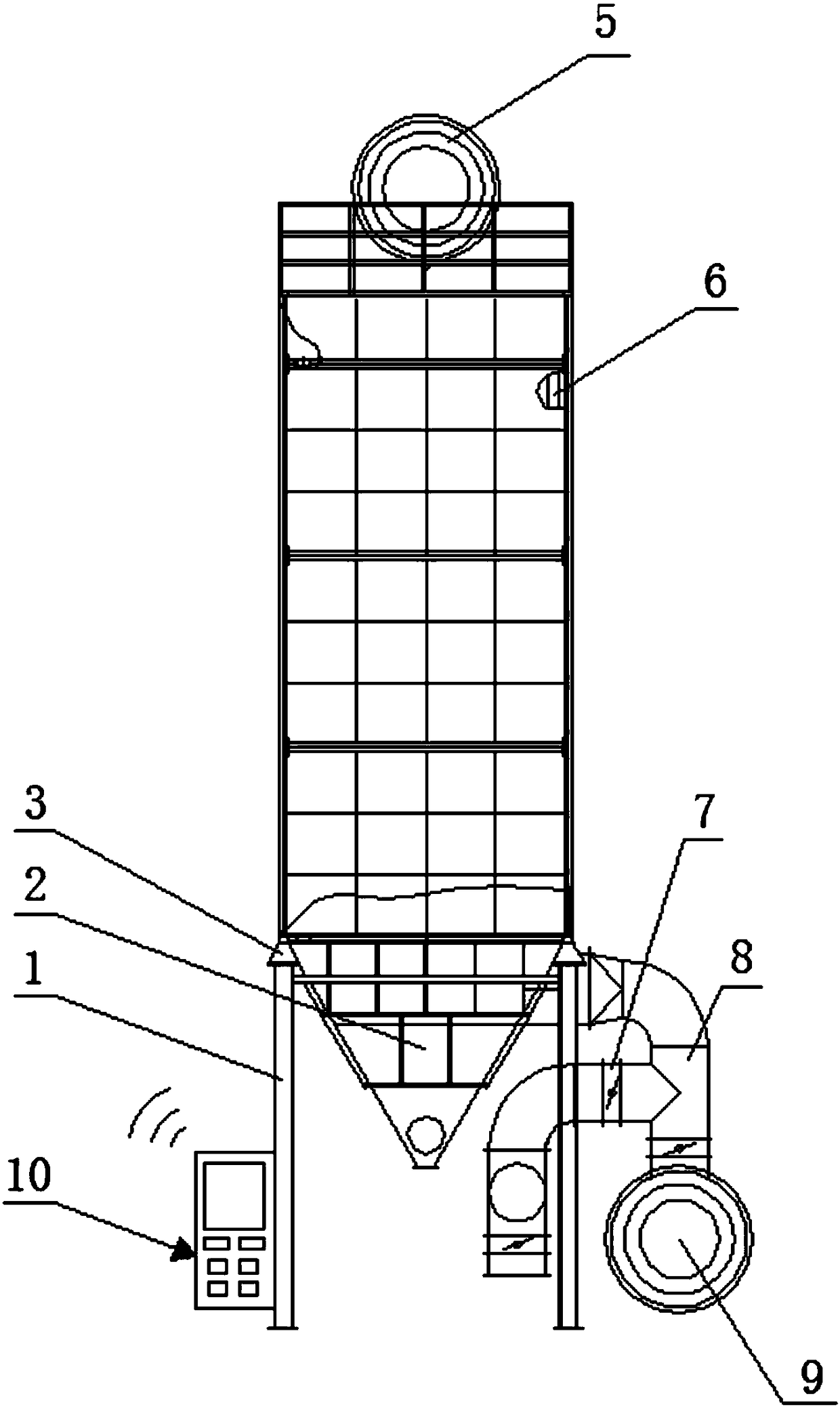 Chamber pulsation blowback bag type dust remover based on Internet of things